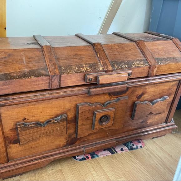 Handmade wooden treasure chest